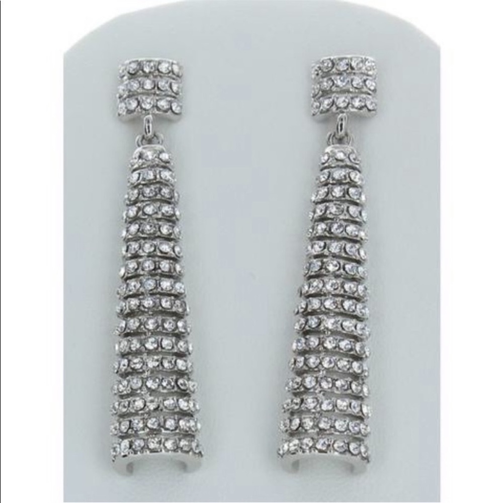 Classy silver dangling earrings